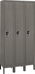 Hallowell - 3 Door, 1 Tier, Ready-Built Wardrobe & Box Lockers - Industrial Tool & Supply