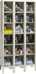 Hallowell - 18 Door, 6 Tier, Safety-View Plus Box Lockers - Industrial Tool & Supply