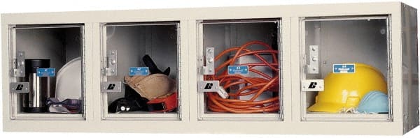 Hallowell - 4 Door, 4 Horizontal Tier, Safety-View Plus Box Lockers - Industrial Tool & Supply