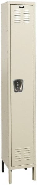 Hallowell - 1 Door, 1 Tier, Galvanite Corrosion Resistant Wardrobe & Box Lockers - Industrial Tool & Supply