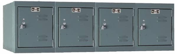 Hallowell - 4 Door, 4 Horizontal Tier, Premium Box Lockers - Industrial Tool & Supply