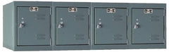 Hallowell - 4 Door, 4 Horizontal Tier, Premium Box Lockers - Industrial Tool & Supply