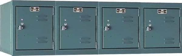 Hallowell - 4 Door, 4 Horizontal Tier, Premium Box Lockers - Industrial Tool & Supply