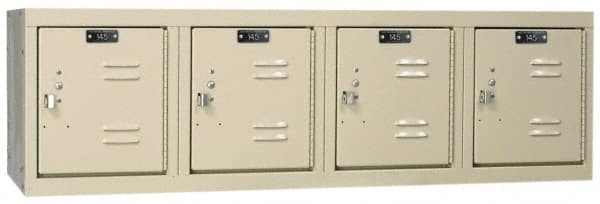 Hallowell - 4 Door, 4 Horizontal Tier, Premium Box Lockers - Industrial Tool & Supply