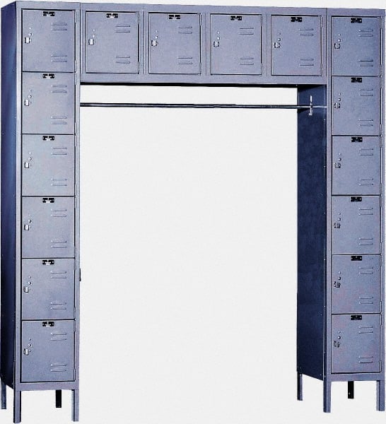 Hallowell - 16 Door, 16 Tier, Premium Box Lockers - Industrial Tool & Supply