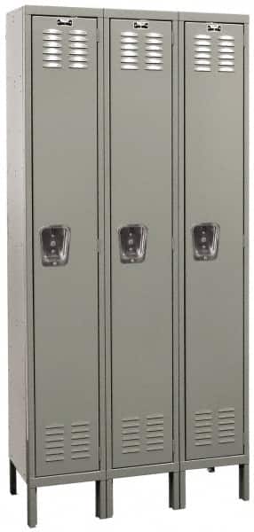 Hallowell - 3 Door, 1 Tier, Premium Wardrobe Lockers - Industrial Tool & Supply