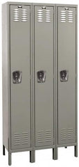Hallowell - 3 Door, 1 Tier, Premium Wardrobe Lockers - Industrial Tool & Supply