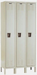 Hallowell - 3 Door, 1 Tier, Premium Wardrobe Lockers - Industrial Tool & Supply