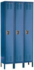 Hallowell - 3 Door, 1 Tier, Premium Wardrobe Lockers - Industrial Tool & Supply