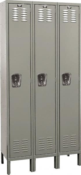Hallowell - 3 Door, 1 Tier, Premium Wardrobe Lockers - Industrial Tool & Supply