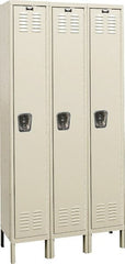Hallowell - 3 Door, 1 Tier, Premium Wardrobe Lockers - Industrial Tool & Supply