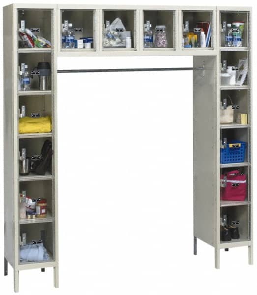 Hallowell - 16 Door, 16 Tier, Safety-View Plus Box Lockers - Industrial Tool & Supply