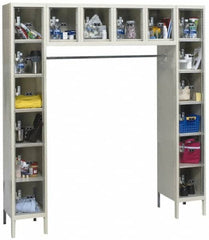 Hallowell - 16 Door, 16 Tier, Safety-View Plus Box Lockers - Industrial Tool & Supply