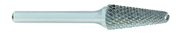 SL-7 -- 3/4 x 1-1/2 LOC x 1/4 Shank x 2 OAL 14 Degree Included Angle Carbide Medium Tough Cut Burr - Industrial Tool & Supply