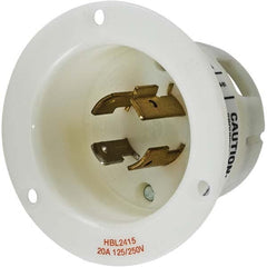 Hubbell Wiring Device-Kellems - 125/250 VAC 20A NEMA L14-20P Industrial Twist Lock Inlet - Industrial Tool & Supply