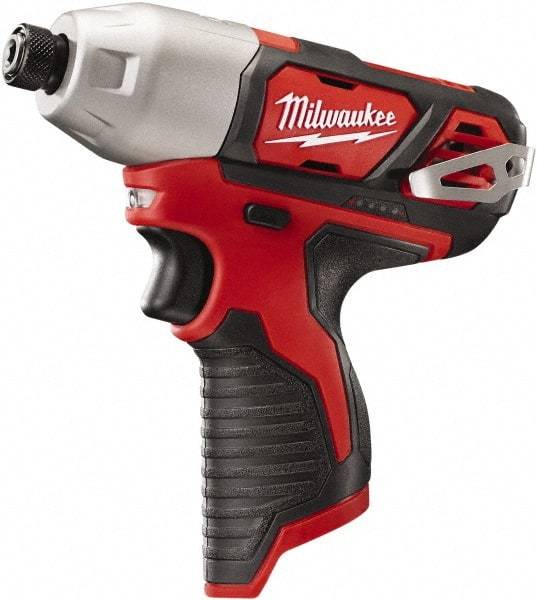 Milwaukee Tool - 12 Volt, 1/4" Drive, 1,000 In/Lb Torque, Cordless Impact Driver - Pistol Grip Handle, 2500 RPM, Lithium-Ion, Bare Tool - Industrial Tool & Supply