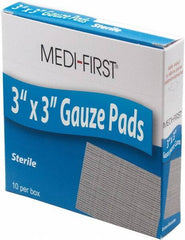 Medique - 3" Long x 3" Wide, General Purpose Pads - White, Gauze Bandage - Industrial Tool & Supply