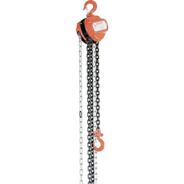 Vestil - 1,000 Lb Lifting Capacity, 20' Lift Height, Hand Hoist - Made from Chain - Industrial Tool & Supply