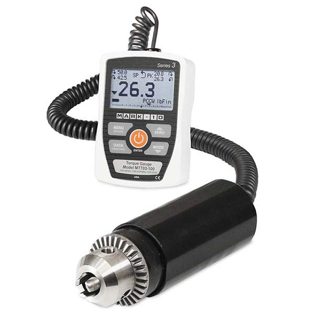 Mark-10 - Digital Tension & Compression Force Gages Capacity (lbf): 12.00 Capacity (N): 135.00 - Industrial Tool & Supply