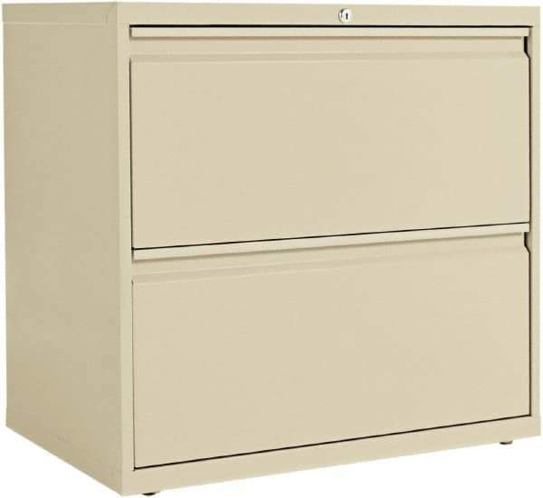 ALERA - 30" Wide x 28-3/8" High x 19-1/4" Deep, 2 Drawer Lateral File - Steel, Putty - Industrial Tool & Supply