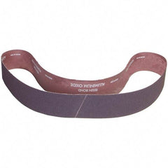 Norton - 2" Wide x 48" OAL, 220 Grit, Aluminum Oxide Abrasive Belt - Aluminum Oxide, Coated, X Weighted Cloth Backing - Industrial Tool & Supply