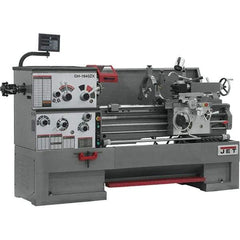 Jet - 16" Swing, 40" Between Centers, 230 Volt, Triple Phase Engine Lathe - 7MT Taper, 7-1/2 hp, 25 to 1,800 RPM, 3-1/8" Bore Diam, 40" Deep x 48" High x 97-1/2" Long - Industrial Tool & Supply