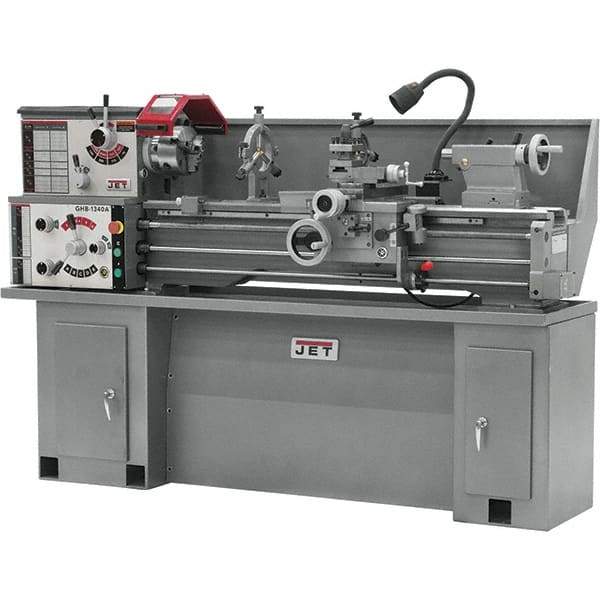 Jet - 13" Swing, 40" Between Centers, 230 Volt, Single Phase Bench Lathe - 5MT Taper, 2 hp, 70 to 2,000 RPM, 1-1/2" Bore Diam, 32" Deep x 47" High x 71" Long - Industrial Tool & Supply