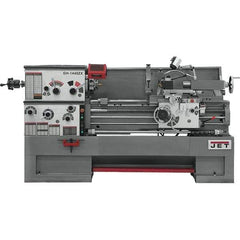 Jet - 14" Swing, 40" Between Centers, 230 Volt, Triple Phase Engine Lathe - 7MT Taper, 7-1/2 hp, 42 to 1,800 RPM, 3-1/8" Bore Diam, 40" Deep x 47" High x 97-1/2" Long - Industrial Tool & Supply