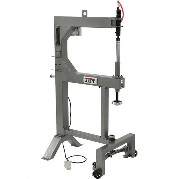 Jet - Power Hammer Machines; Machine Style: Planishing Hammer ; Power Type: Manual ; Throat Depth (Inch): 24 ; Maximum Opening Size (Inch): 2-1/2 ; Air Consumption (CFM): 8.80 ; Voltage: 110 - Industrial Tool & Supply