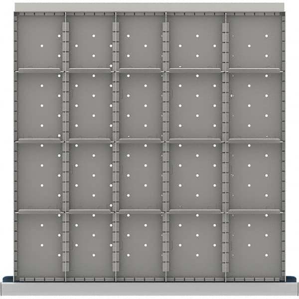 LISTA - 20-Compartment Drawer Divider Layout for 3.15" High Drawers - Industrial Tool & Supply