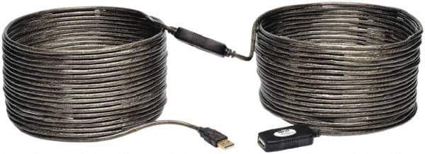 Tripp-Lite - 65' Long, USB A/A Computer Cable - Black, Male x Female - Industrial Tool & Supply