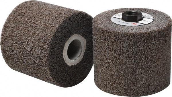 3M - 4-1/2" Diam Aluminum Oxide Hi-Strength Flap Brush - 5/8-11 Thread, 4" Wide, Density 7, Nonwoven, Medium Grade, 3,500 Max RPM - Industrial Tool & Supply