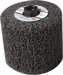 3M - 4-1/2" Diam Aluminum Oxide Match & Finish Flap Brush - 5/8-11 Thread, 4" Wide, Density 5, Nonwoven, Very Coarse Grade, 3,500 Max RPM - Industrial Tool & Supply