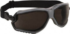 MCR Safety - Size Universal, Gray Polycarbonate Anti-Fog & Scratch Resistant Lens, Hybrid Safety Glasses/Goggles - Indirect Vent, Gray Thermoplastic Rubber Frame - Industrial Tool & Supply