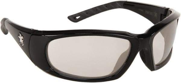MCR Safety - Indoor/Outdoor Lenses, Framed Safety Glasses - Anti-Fog, Scratch Resistant, Black Polycarbonate/Thermoplastic Rubber Frame, Size Universal, Wrap Around - Industrial Tool & Supply