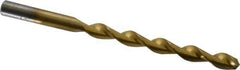 Chicago-Latrobe - 17/64" 135° High Speed Steel Jobber Drill - TiN Finish, Right Hand Cut, Parabolic Flute, Straight Shank, 4-1/8" OAL, Split Point - Industrial Tool & Supply