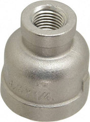 Merit Brass - 3/4 x 1/4" Grade 316 Stainless Steel Pipe Reducer Coupling - FNPT x FNPT End Connections, 150 psi - Industrial Tool & Supply