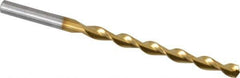 Chicago-Latrobe - #7 135° High Speed Steel Jobber Drill - TiN Finish, Right Hand Cut, Parabolic Flute, Straight Shank, 3-5/8" OAL, Split Point - Industrial Tool & Supply