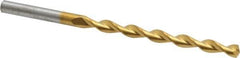 Chicago-Latrobe - #10 135° High Speed Steel Jobber Drill - TiN Finish, Right Hand Cut, Parabolic Flute, Straight Shank, 3-5/8" OAL, Split Point - Industrial Tool & Supply