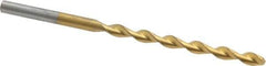 Chicago-Latrobe - #21 135° High Speed Steel Jobber Drill - TiN Finish, Right Hand Cut, Parabolic Flute, Straight Shank, 3-1/4" OAL, Split Point - Industrial Tool & Supply