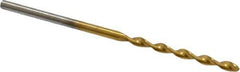 Chicago-Latrobe - #47 135° High Speed Steel Jobber Drill - TiN Finish, Right Hand Cut, Parabolic Flute, Straight Shank, 2" OAL, Split Point - Industrial Tool & Supply