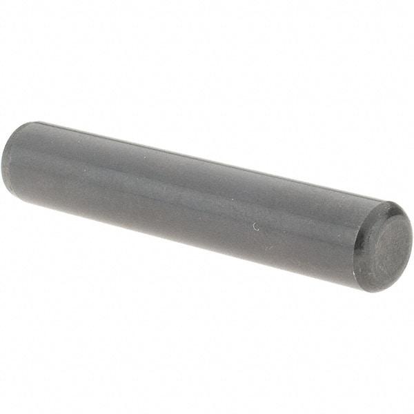 Value Collection - 3/8" Diam x 2" Pin Length Grade 8 Alloy Steel Standard Dowel Pin - Bright Finish, C 47-58 & C 60 (Surface) Hardness, 16,550 Lb (Single Shear), 33,100 Lb (Double Shear) Breaking Strength, 1 Beveled & 1 Rounded End - Industrial Tool & Supply