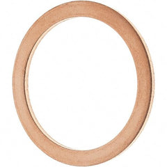 Value Collection - 7/8 SAE, 1" ID x 1-1/4" OD Oil Drain Plug Gasket - 1/16" Thick, Copper - Industrial Tool & Supply