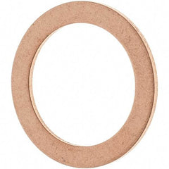 Value Collection - 1/2 SAE, 33/64" ID x 45/64" OD Oil Drain Plug Gasket - 1/32" Thick, Copper - Industrial Tool & Supply