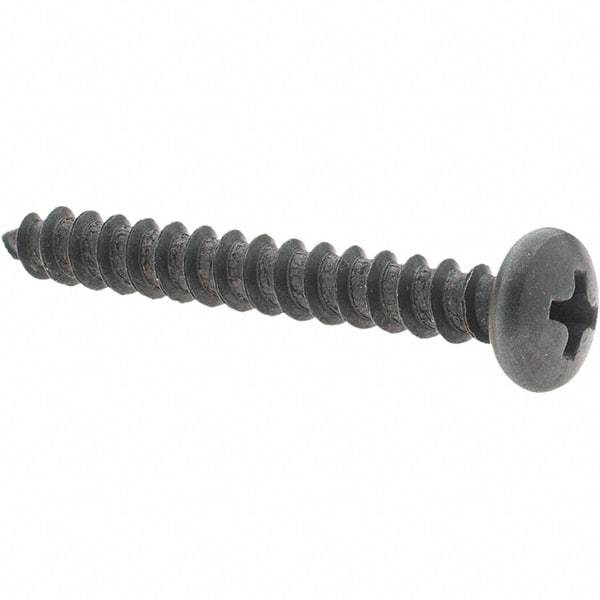 Value Collection - #10 Pan Head Phillips Sheet Metal Screw - Steel, 1-1/2" Length Under Head, Grade 2 - Industrial Tool & Supply
