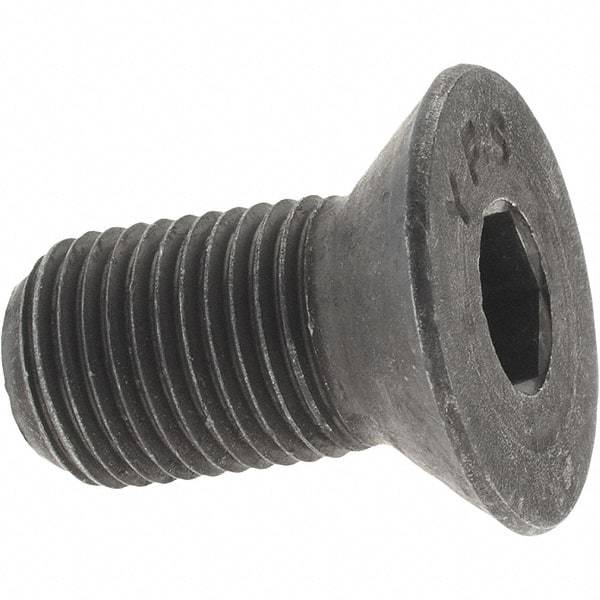 Value Collection - 1/2-20 UNF Hex Socket Drive, 82° Flat Screw - Alloy Steel, Black Oxide Finish, Fully Threaded, 1" OAL - Industrial Tool & Supply