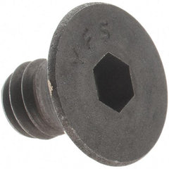 Value Collection - 1/4-20 UNC Hex Socket Drive, 82° Flat Screw - Alloy Steel, Black Oxide Finish, Fully Threaded, 3/8" OAL - Industrial Tool & Supply