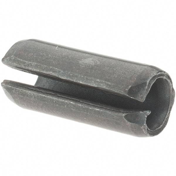 Value Collection - 1/4" Diam x 5/8" Long Slotted Spring Pin - Grade 1070-1090 Alloy Steel, Black Oxide Finish - Industrial Tool & Supply