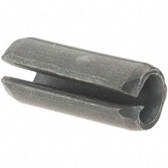 Value Collection - 1/4" Diam x 5/8" Long Slotted Spring Pin - Grade 1070-1090 Alloy Steel, Black Oxide Finish - Industrial Tool & Supply
