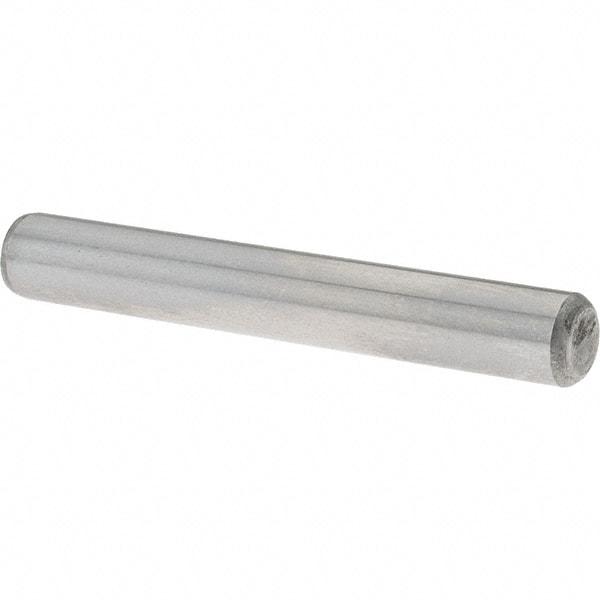 Value Collection - 1/4" Diam x 1-3/4" Pin Length Grade 8 Alloy Steel Standard Dowel Pin - C 50-58 Hardness, 12,800 Lb Breaking Strength, 1 Beveled & 1 Rounded End - Industrial Tool & Supply
